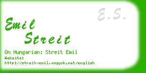 emil streit business card